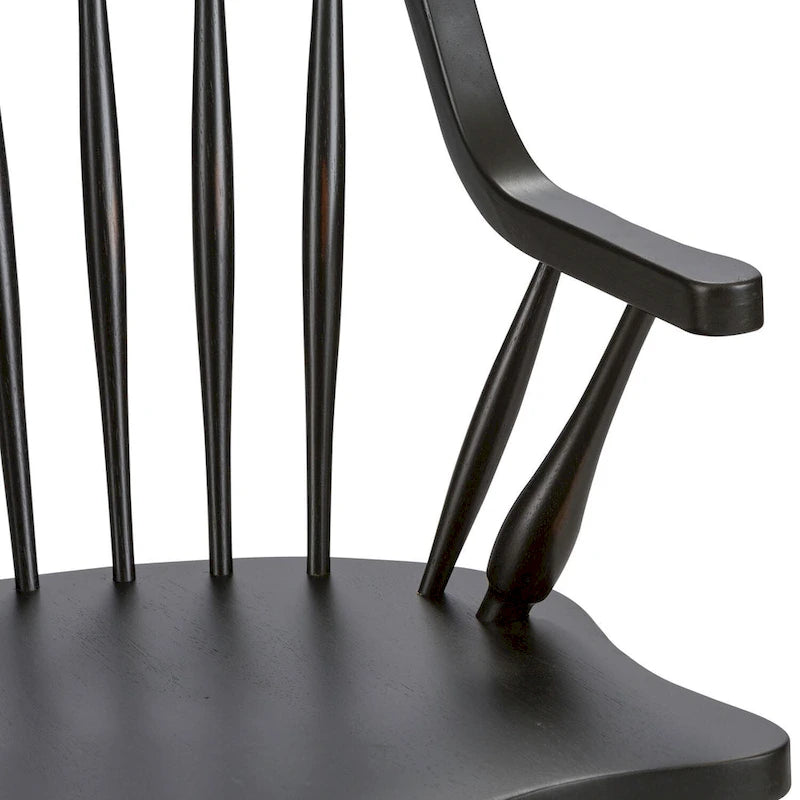 La chaise à accoudoirs noire Windsor The Gray Barn Hearthstone Ridge