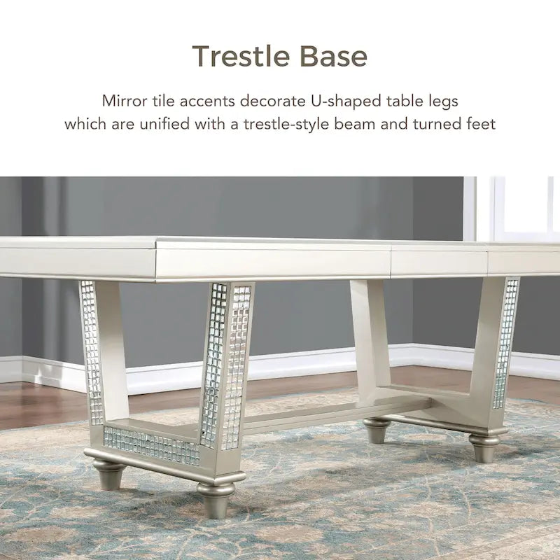 Ensemble de salle à manger 7 pièces Medlee Glam Gris Bois par Furniture of America