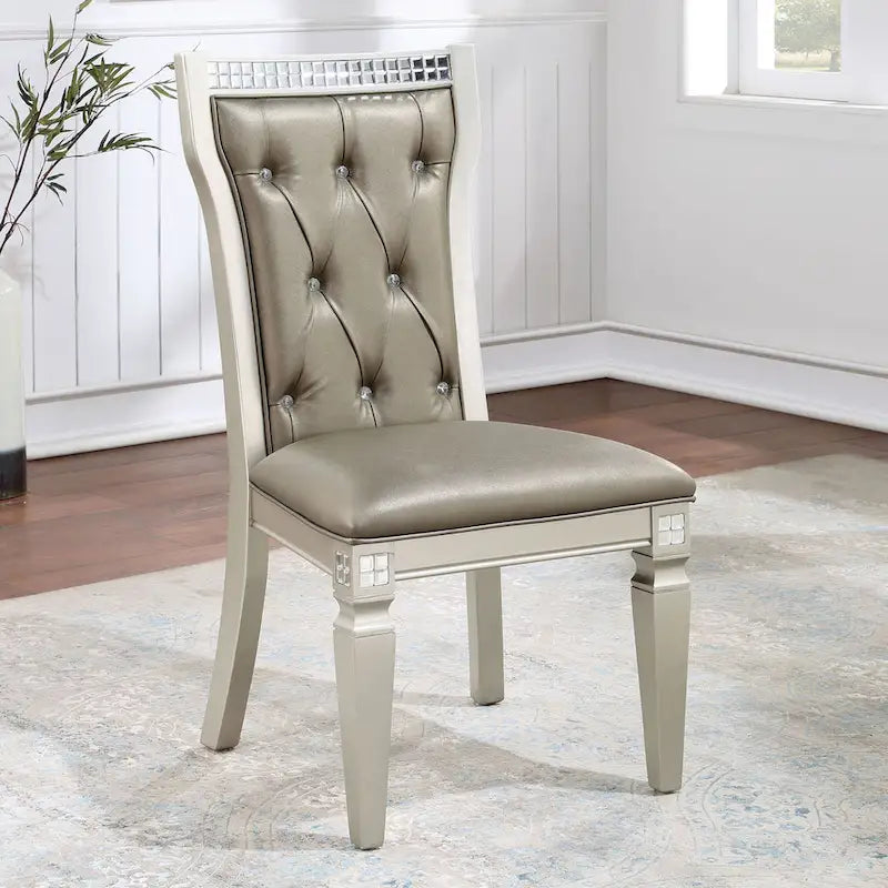 Ensemble de salle à manger 7 pièces Medlee Glam Gris Bois par Furniture of America