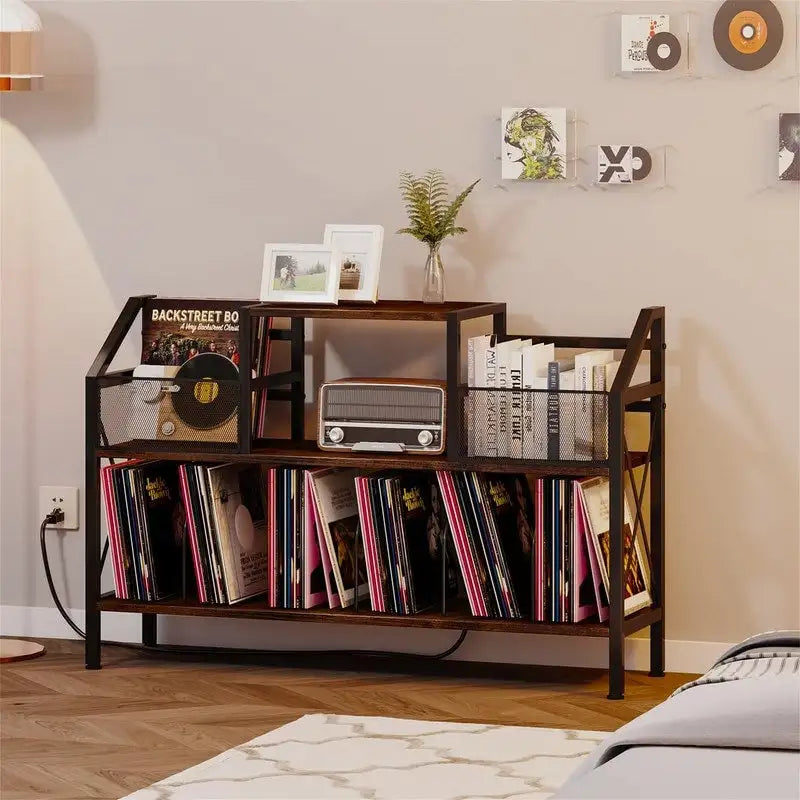 Meuble de platine vinyle - 13,38P x 45,27L x 33,46H