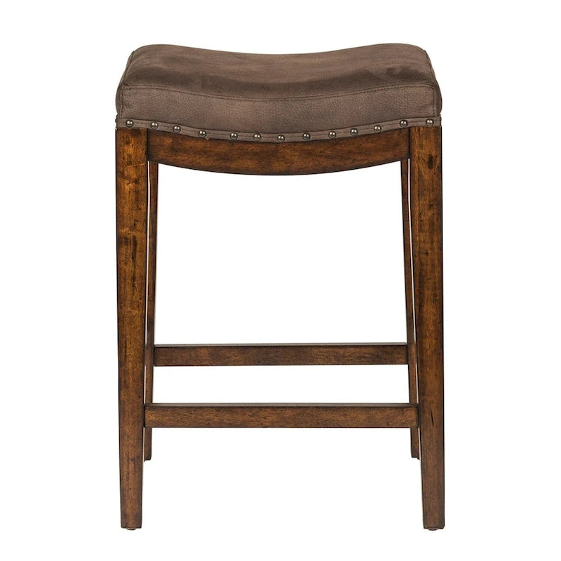 Tabouret console rembourré Aspen Skies marron roussâtre (un seul tabouret)