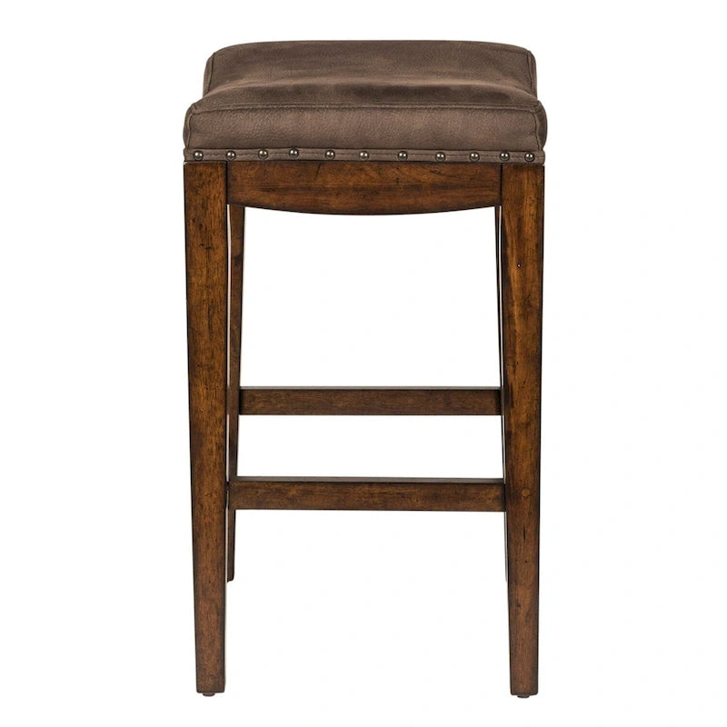 Tabouret console rembourré Aspen Skies marron roussâtre (un seul tabouret)