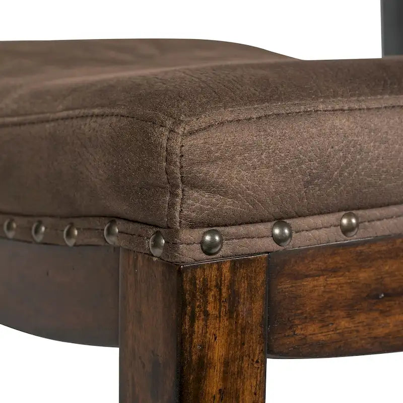 Tabouret console rembourré Aspen Skies marron roussâtre (un seul tabouret)