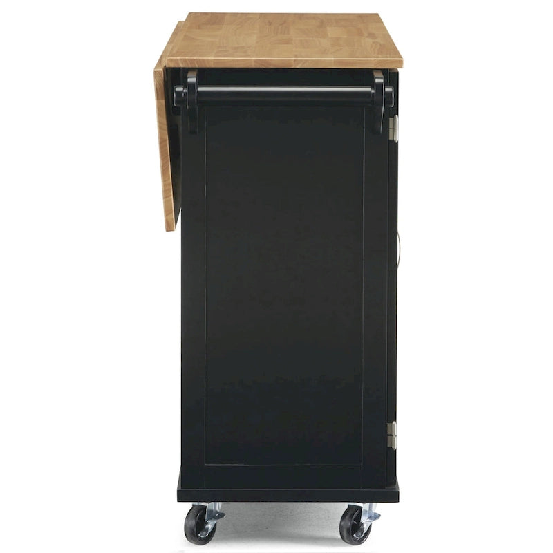 Homestyles Dolly Madison Chariot de cuisine en bois noir - S.O.
