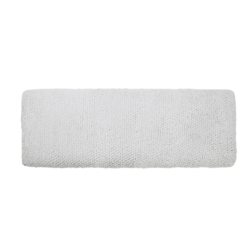 Banc double rembourré en bouclé ivoire Martingale