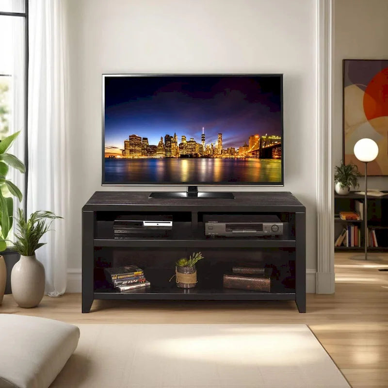 Meuble TV Bridgevine Home Urban Loft de 48 pouces pour téléviseurs jusqu'à 55 pouces, aucun assemblage requis, fini moka
