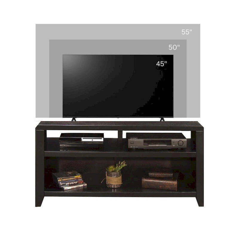 Meuble TV Bridgevine Home Urban Loft de 48 pouces pour téléviseurs jusqu'à 55 pouces, aucun assemblage requis, fini moka