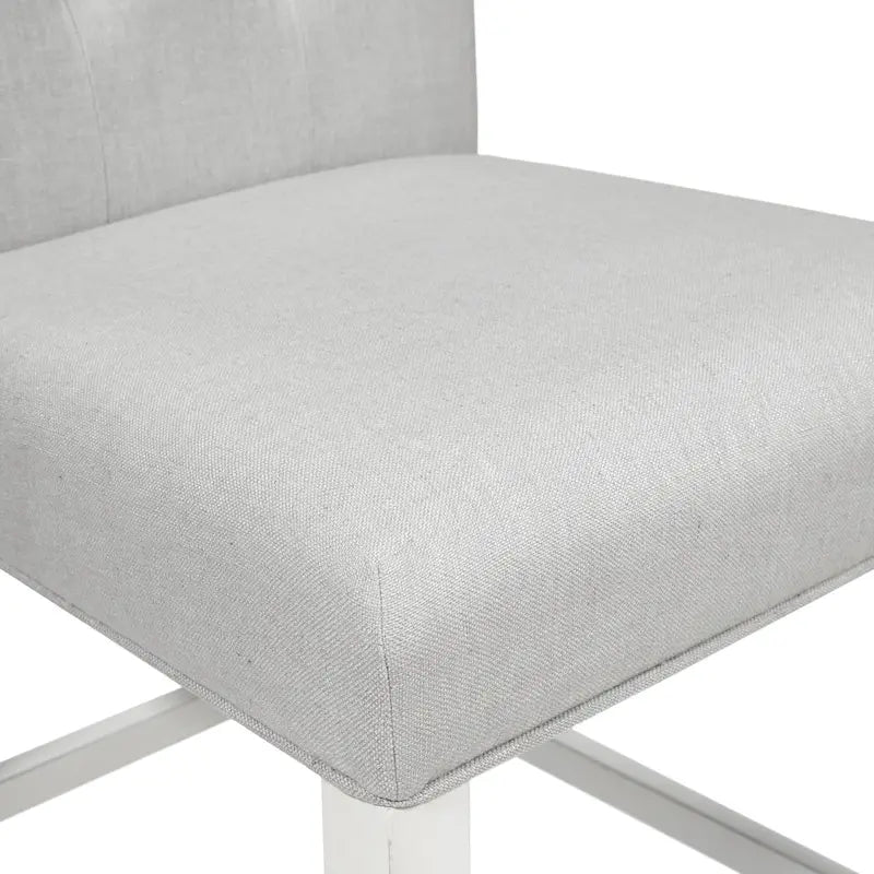 Chaises de comptoir capitonnées modernes grises Tia (lot de 2) par Furniture of America