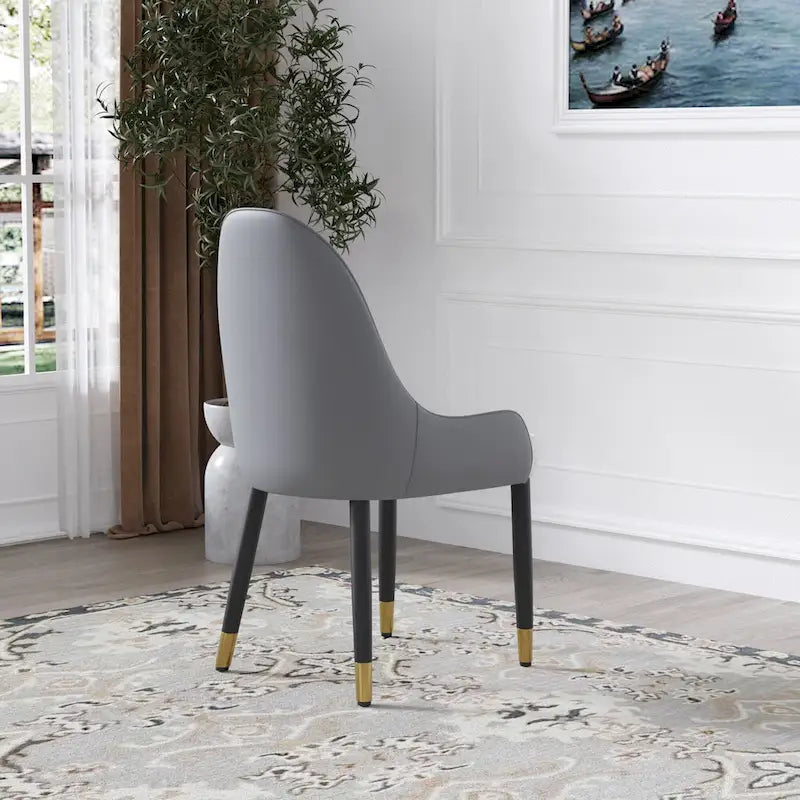 Ensemble de 2 chaises de salle à manger modernes en similicuir