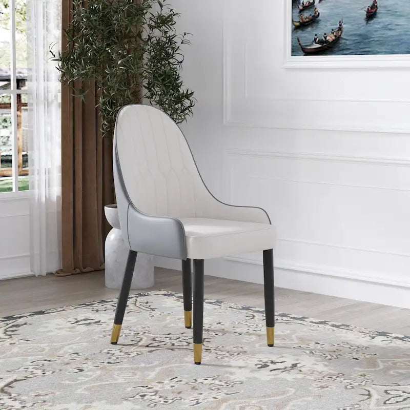 Ensemble de 2 chaises de salle à manger modernes en similicuir