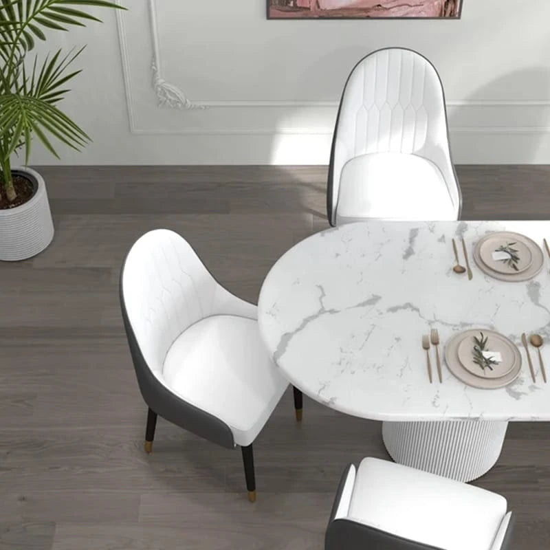 Ensemble de 2 chaises de salle à manger modernes en similicuir