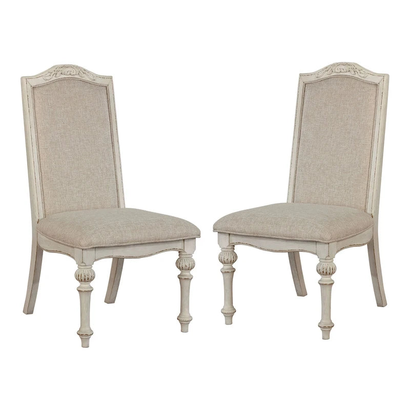 Chaises de salle à manger The Gray Barn Caelum de style campagnard blanc antique (lot de 2)