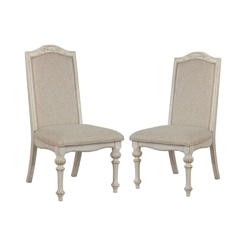 Chaises de salle à manger The Gray Barn Caelum de style campagnard blanc antique (lot de 2)