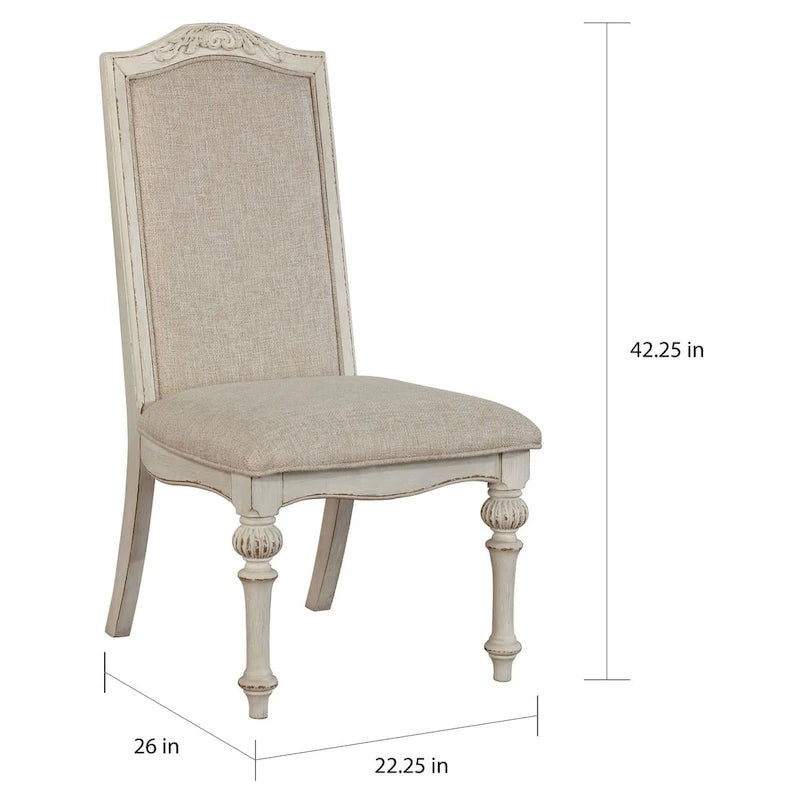 Chaises de salle à manger The Gray Barn Caelum de style campagnard blanc antique (lot de 2)