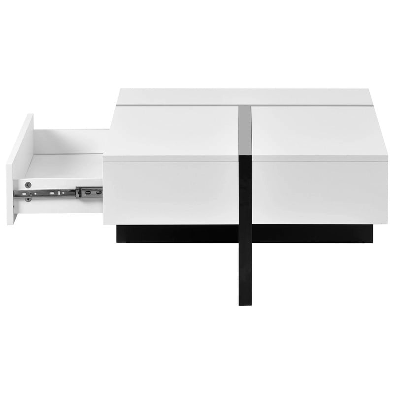 45.2 Table basse moderne Aoolive avec surface très brillante