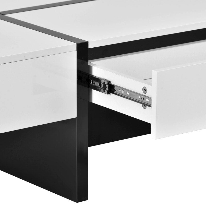 45.2 Table basse moderne Aoolive avec surface très brillante
