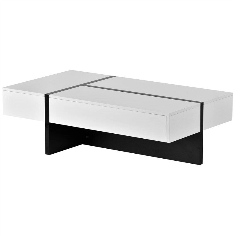 45.2 Table basse moderne Aoolive avec surface très brillante