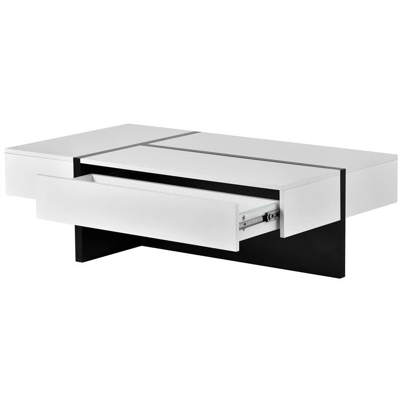 45.2 Table basse moderne Aoolive avec surface très brillante