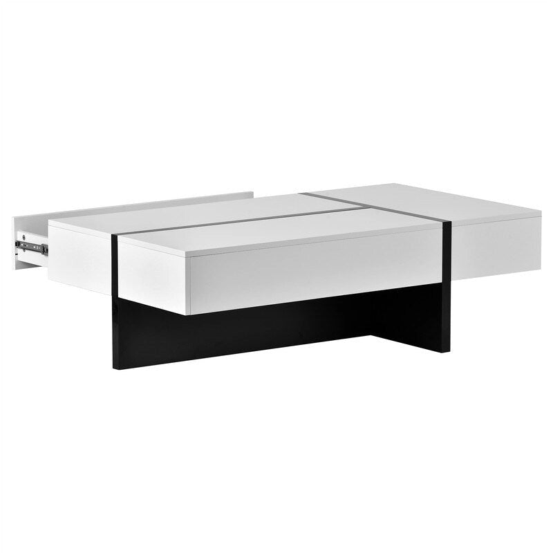 45.2 Table basse moderne Aoolive avec surface très brillante