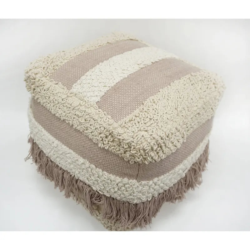 Pouf Marko en laine et coton Home&Manor