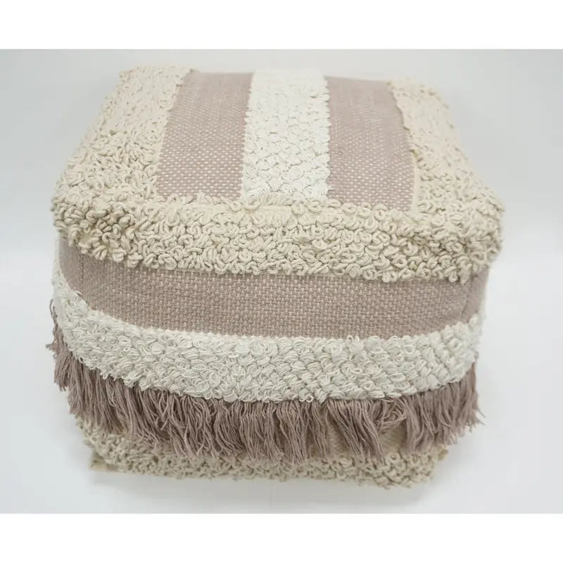 Pouf Marko en laine et coton Home&Manor