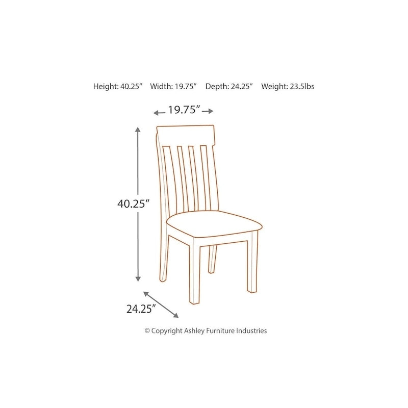 Chaise de salle à manger Haddigan - Lot de 2 - Brun foncé