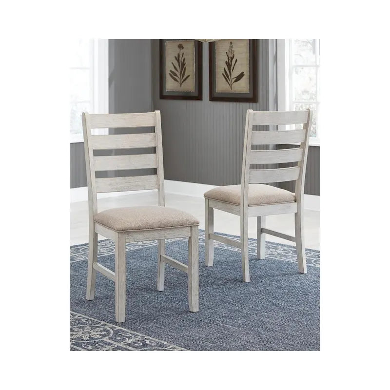 Signature Design by Ashley Skempton, chaises de salle à manger blanchies à la chaux (ensemble de 2)