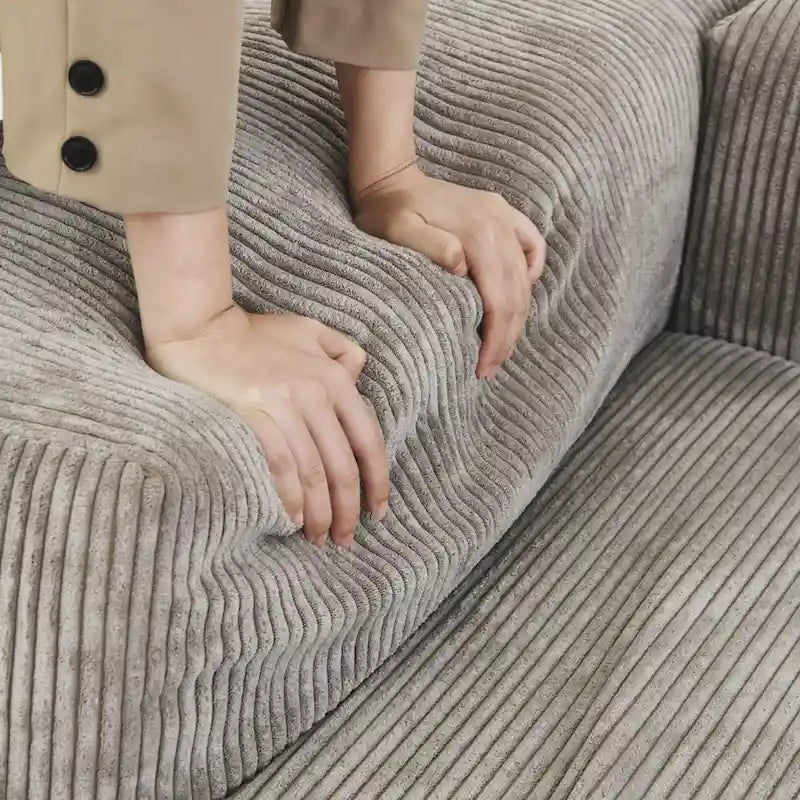 Canapé modulable en velours côtelé 181