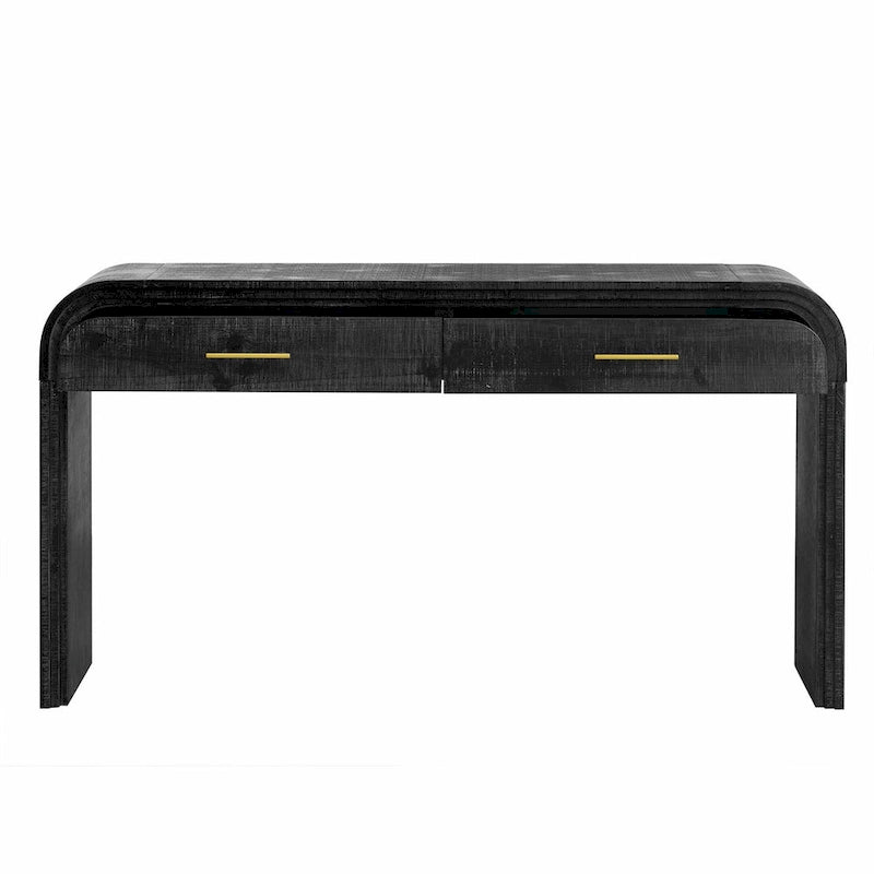 Console Rétro Irrésistible : Style Ouvert, Deux Tiroirs Supérieurs