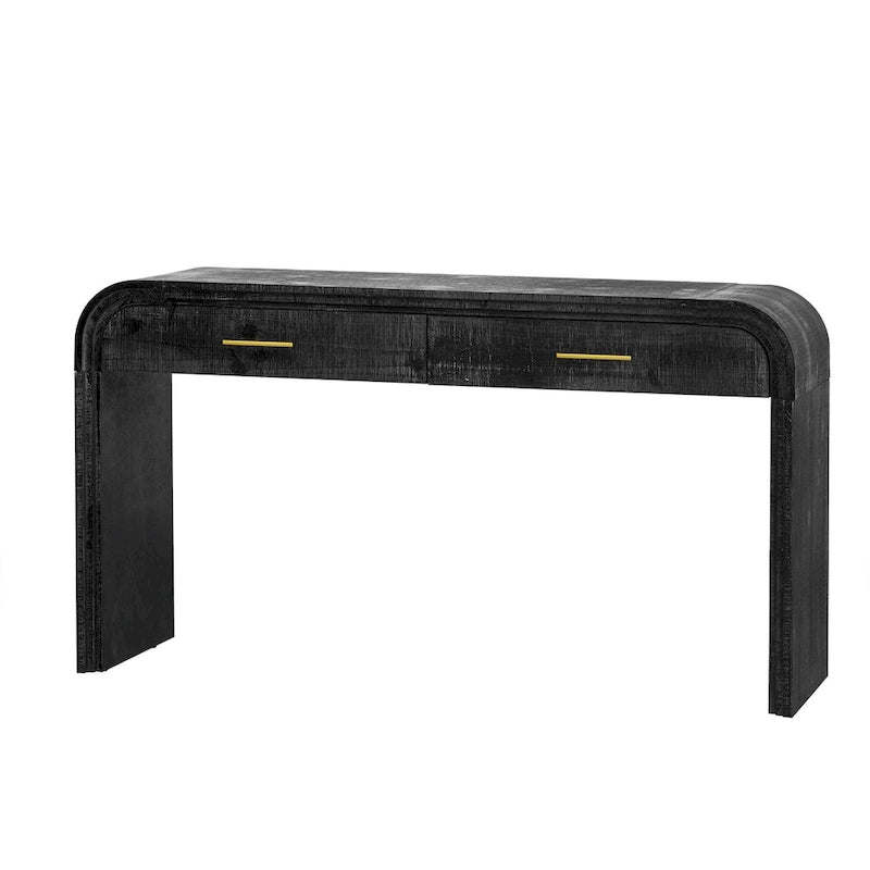 Console Rétro Irrésistible : Style Ouvert, Deux Tiroirs Supérieurs