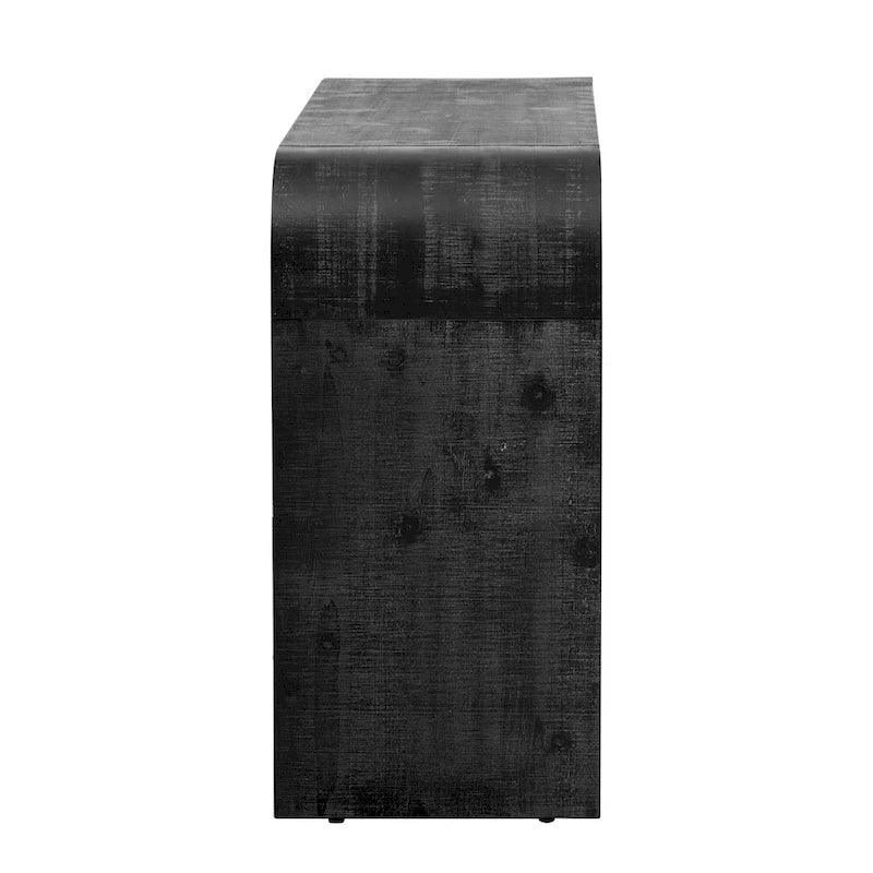 Console Rétro Irrésistible : Style Ouvert, Deux Tiroirs Supérieurs