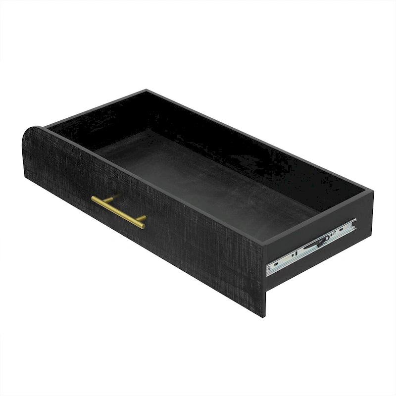 Console Rétro Irrésistible : Style Ouvert, Deux Tiroirs Supérieurs