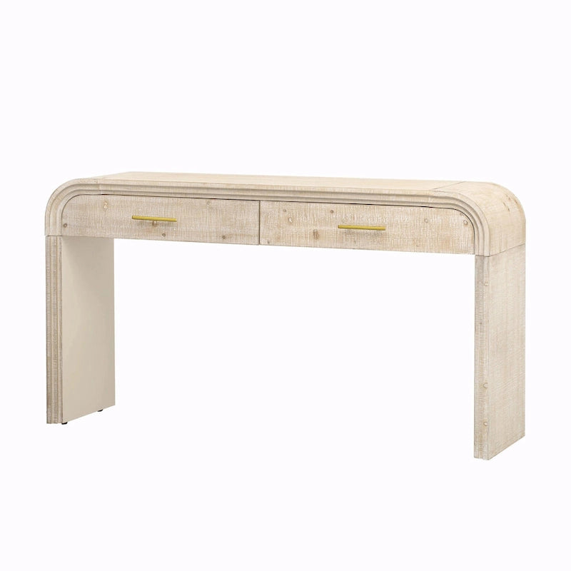 Console Rétro Irrésistible : Style Ouvert, Deux Tiroirs Supérieurs
