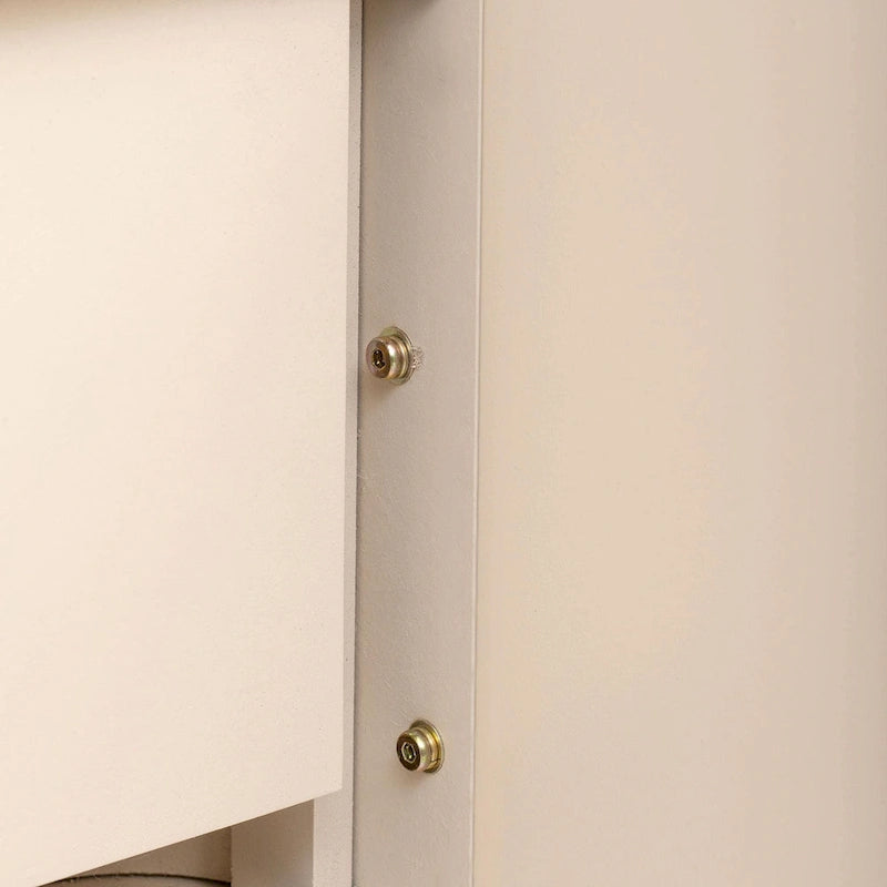 Console Rétro Irrésistible : Style Ouvert, Deux Tiroirs Supérieurs