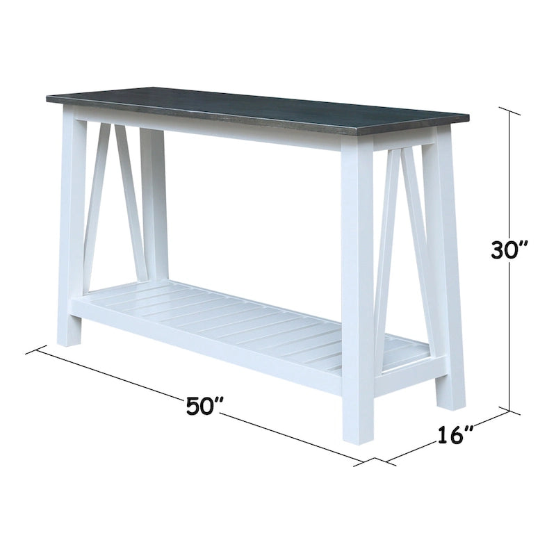 Console/Table basse en bois massif Surrey
