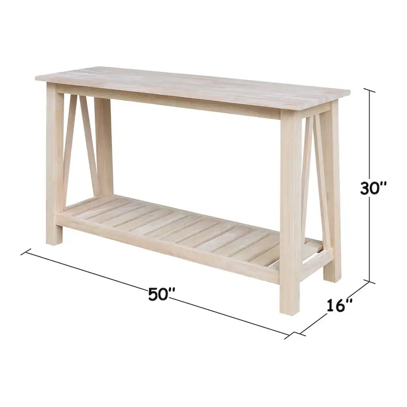 Console/Table basse en bois massif Surrey