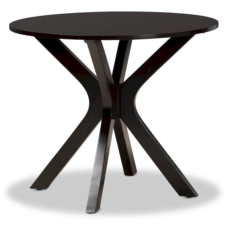 Ensemble de salle à manger Luise 5 pièces en bois moderne et contemporain-Gris/Brun foncé