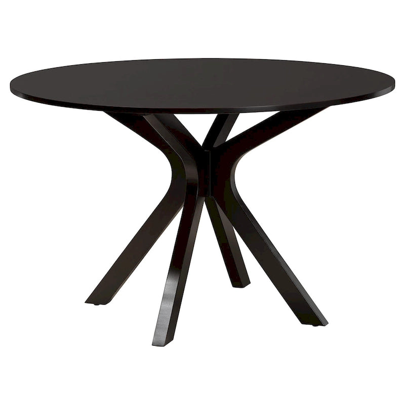 Ensemble de salle à manger Luise 5 pièces en bois moderne et contemporain-Gris/Brun foncé