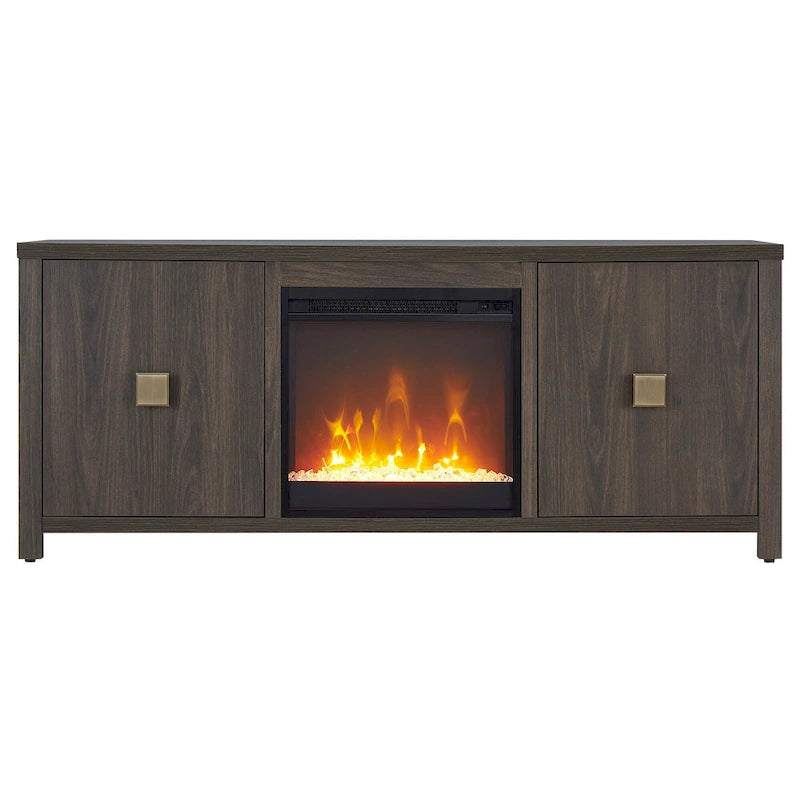 Meuble TV Juniper 58 avec insert de cheminée Crystal