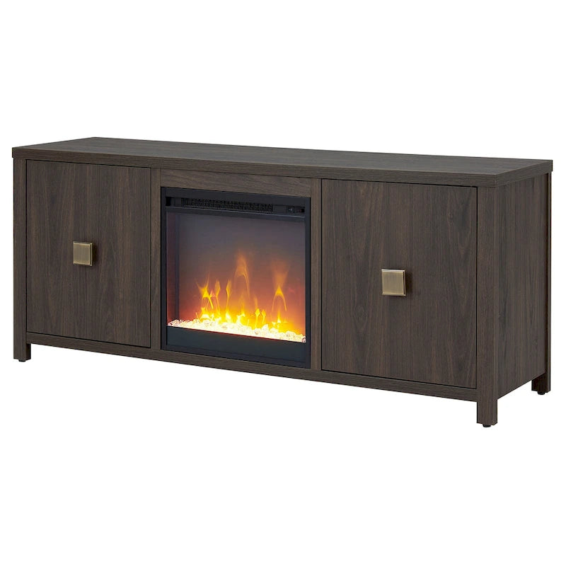 Meuble TV Juniper 58 avec insert de cheminée Crystal