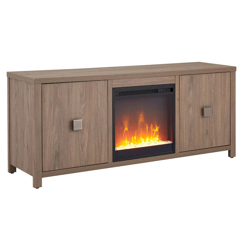 Meuble TV Juniper 58 avec insert de cheminée Crystal