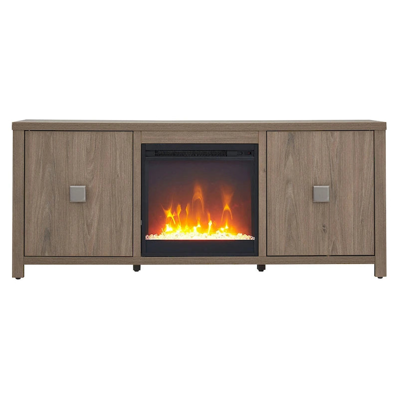 Meuble TV Juniper 58 avec insert de cheminée Crystal