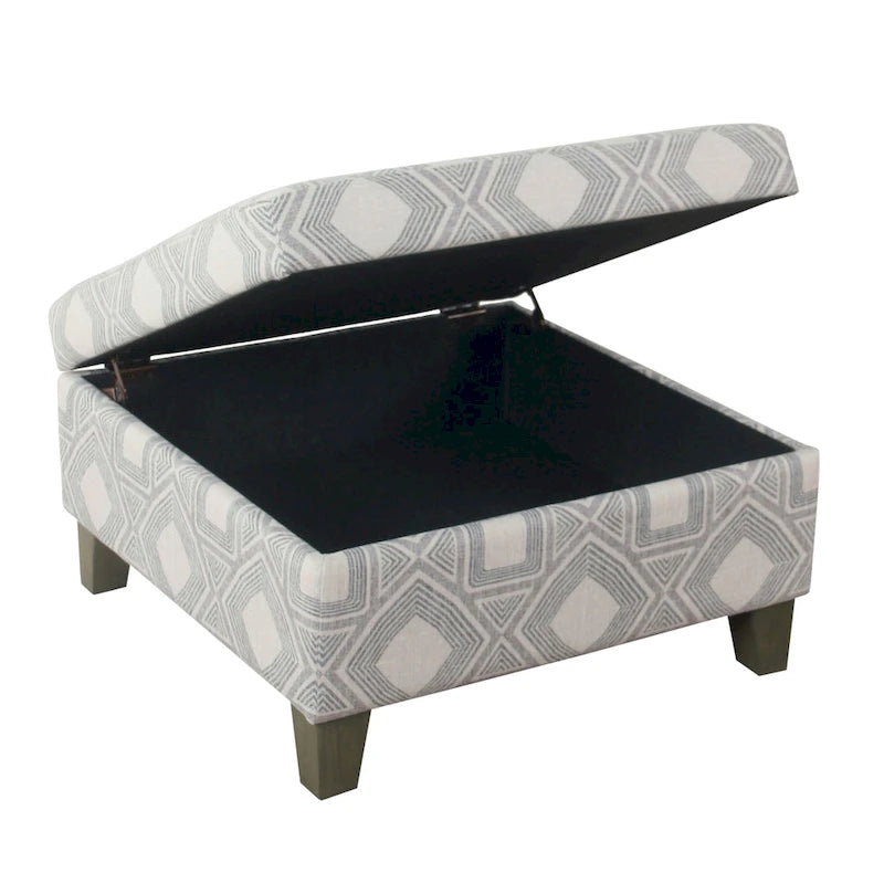 Pouf de rangement carré de 71 cm HomePop Luxury