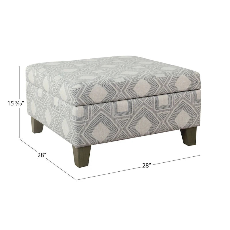 Pouf de rangement carré de 71 cm HomePop Luxury