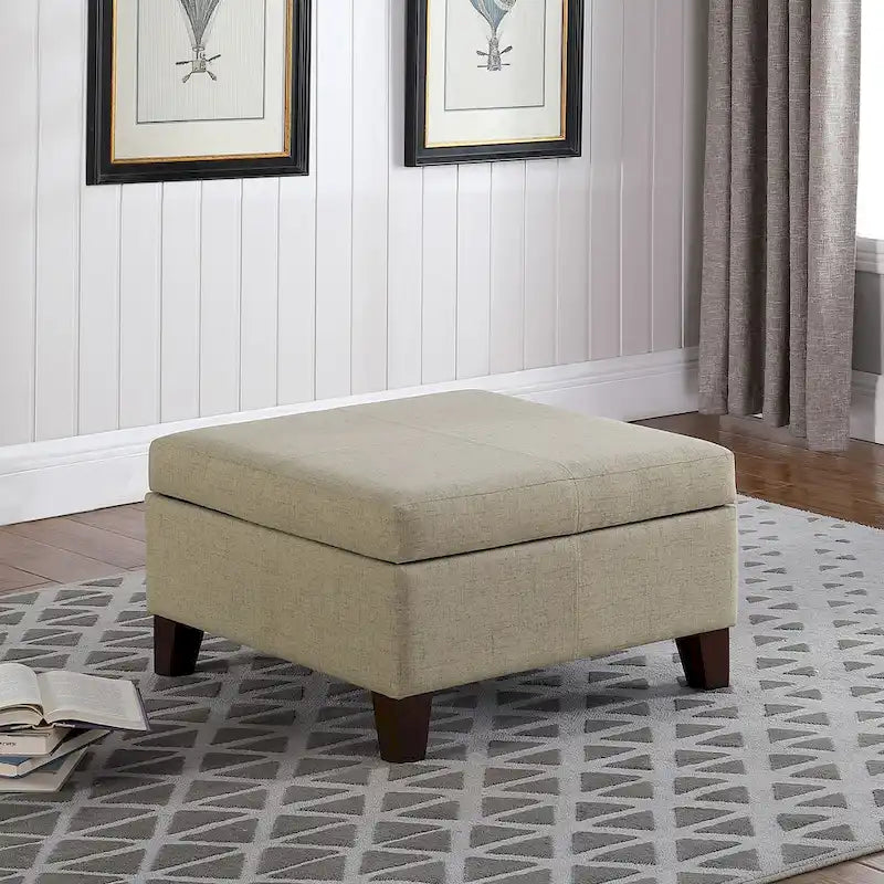 Pouf de rangement carré de 71 cm HomePop Luxury