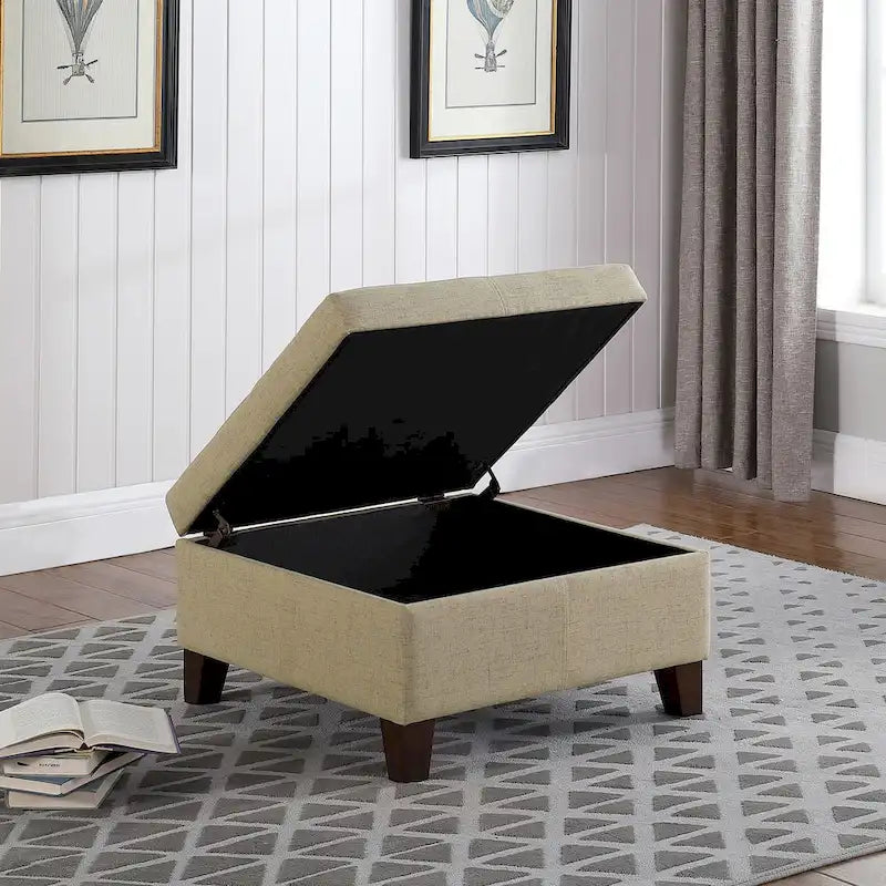 Pouf de rangement carré de 71 cm HomePop Luxury