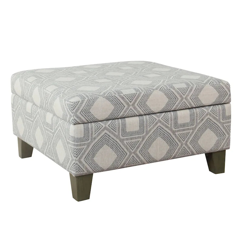 Pouf de rangement carré de 71 cm HomePop Luxury