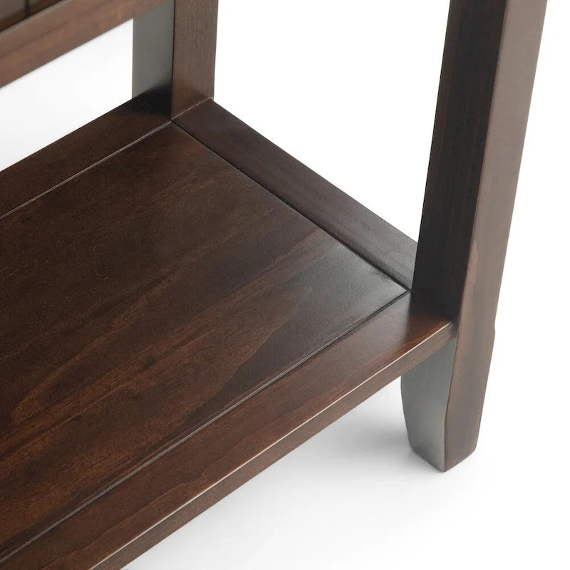 WYNDENHALL Normandy Table console large de style de transition en BOIS MASSIF de 60 po de largeur – 60 x 16 x 30 po