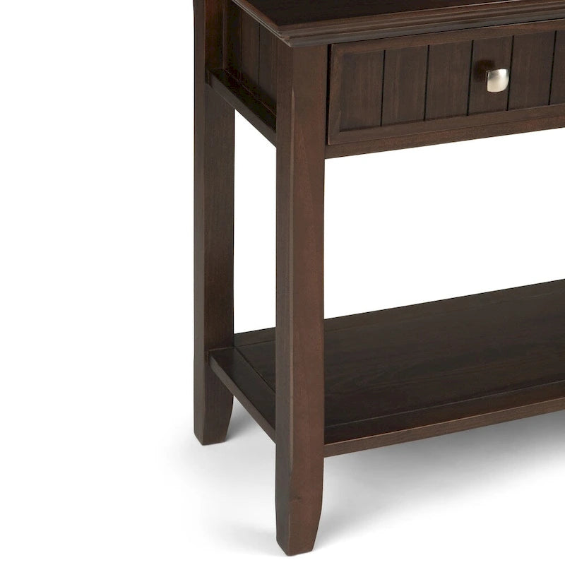 WYNDENHALL Normandy Table console large de style de transition en BOIS MASSIF de 60 po de largeur – 60 x 16 x 30 po