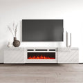 Cheminée électrique murale moderne Luxe WH-EF avec meuble télé de 72 po